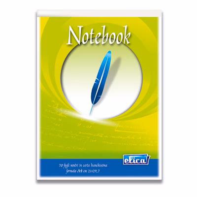 Immagine di Blocco notes ELICA NOTEBOOK A4 bianco ff 70 g60