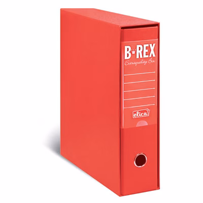 Immagine di Raccoglitore ELICA B-REX dorso cm 8 protocollo colore rosso