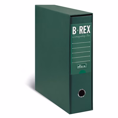 Immagine di Raccoglitore ELICA B-REX dorso cm 8 protocollo colore verde scuro