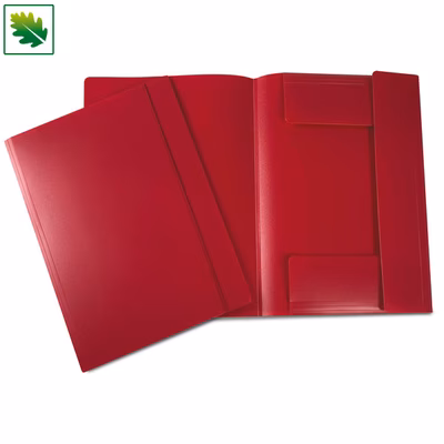 Immagine di Cartellina EKOSTAR 3 lembi ecologica rossa