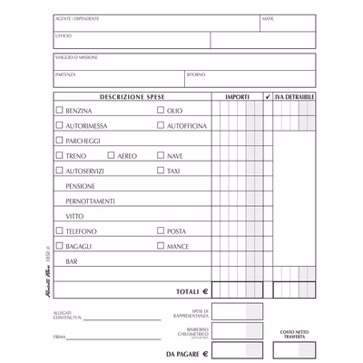 Immagine di Busta Nota spese ff25 cm 15x28
