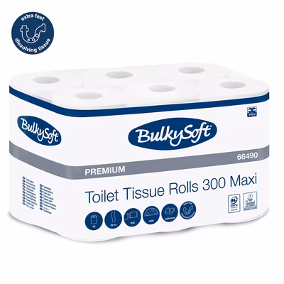 Immagine di Carta igienica BULKY SOFT PREMIUM 2 veli 300 strappi metri 36