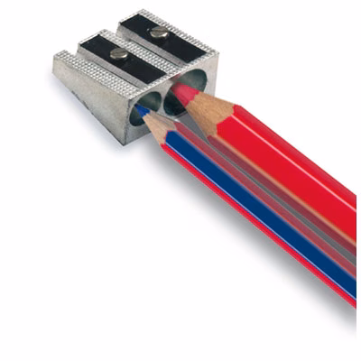 Immagine di Temperamatite ELICA in alluminio a due fori in acciaio con lama in acciaio