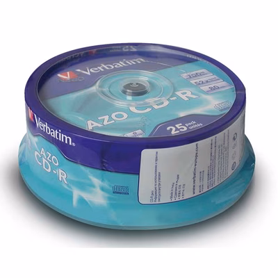 Immagine di CD-R scrivibili VERBATIM spindle 25 700 mb 80 min 52x