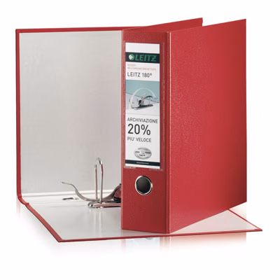 Immagine di Raccoglitore LEITZ 180° cm 8 protocollo rosso