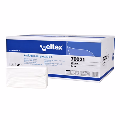 Immagine di Carta asciugamani piegata a "C" CELTEX C-LUX 2 veli 152 fogli