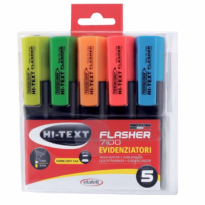 Immagine di Evidenziatore FIBRACOLOR FLASHER 7100 colori assortiti