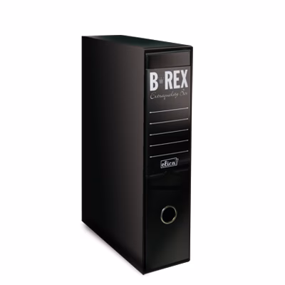 Immagine di Raccoglitore ELICA B-REX dorso cm 8 commerciale colore nero