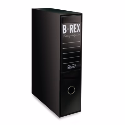 Immagine di Raccoglitore ELICA B-REX dorso cm 8 protocollo colore nero