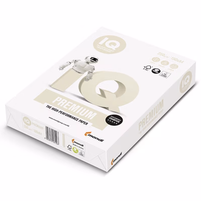 Immagine di Carta bianca per fotocopie A4 g250 MONDI IQ TRIOTEC PREMIUM risma da 150 fogli