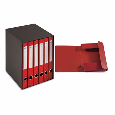 Immagine di Gruppo 6 cartelle c/lembi ELICA dorso cm 3.5 rosso