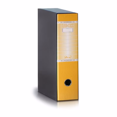 Immagine di Raccoglitore ELICA U-BOX dorso cm 8 commerciale colore giallo