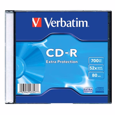 Immagine di CD-R scrivibili VERBATIM jewel case 700 mb 80 min 52x