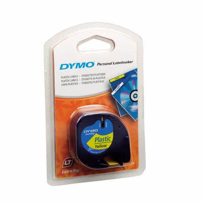 Immagine di Nastro in plastica DYMO 912020 lt mm 12x4 m nr/gi