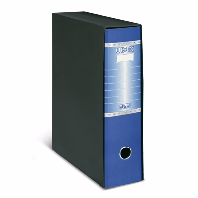 Immagine di Raccoglitore ELICA U-BOX dorso cm 8 commerciale colore blu