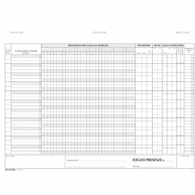Immagine di Presenze mensili c/vidimazione FLEX 1673c 50x2