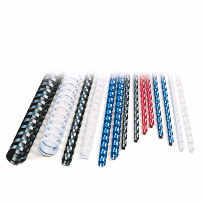 Immagine di Dorsi plastici a 21 anelli tondi mm 16 bianco