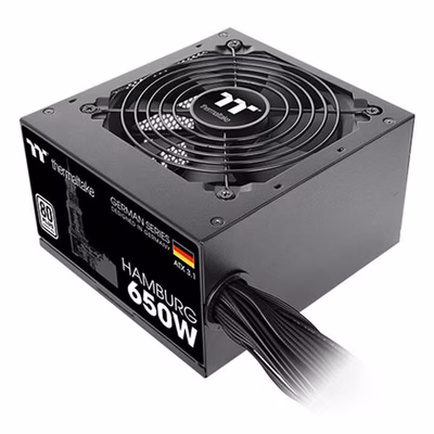 Immagine di Alimentatore per PC 650 w THERMALTAKE Hamburg 650W Non Modular 80 Plus ATX 3.1 W0650RE