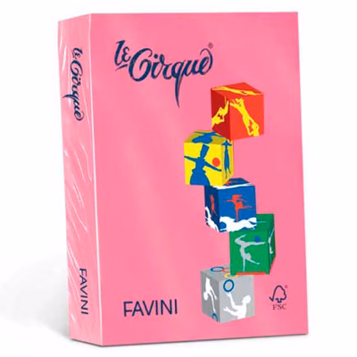 Immagine di Carta favini le cirque a4 g80 ciclamino astrale forte risma da 500 fogli