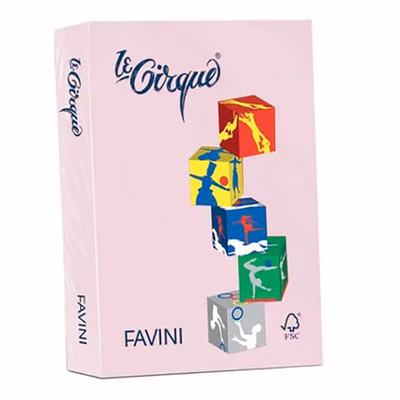 Immagine di Carta FAVINI LE CIRQUE A4 g80 rosa tenue risma da 500 fogli