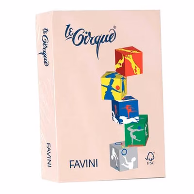 Immagine di Carta favini le cirque a4 g80 salmone tenue risma da 500 fogli