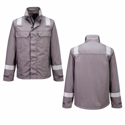 Immagine di Giacca fr resistente alle sostanze chimiche PORTWEST FR609 colore grigio taglia L