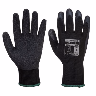Immagine di Guanti grip PORTWEST A100 colore nero taglia L - paio