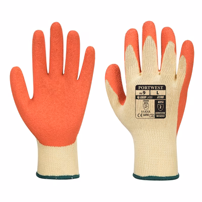 Immagine di Guanti grip PORTWEST A100 colore arancione taglia XL - paio