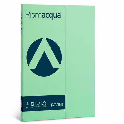 Immagine di Cartoncino favini rismacqua a4 g200 verde chiaro risma da 50 fogli