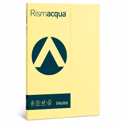 Immagine di Cartoncino favini rismacqua a4 g200 giallo chiaro risma da 50 fogli