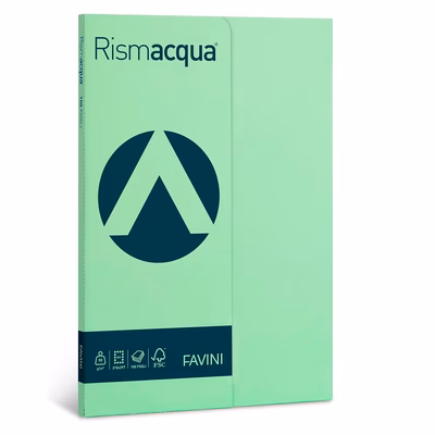 Immagine di Carta favini rismacqua a4 g90 verde chiaro risma da 100 fogli