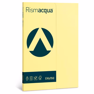 Immagine di Carta FAVINI Rismacqua A4 g90 giallo chiaro risma da 100 fogli