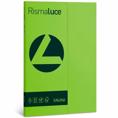 Immagine di Carta favini rismaluce a4 g90 pistacchio risma da 100 fogli