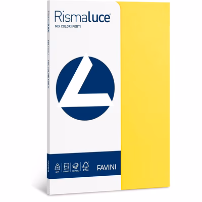 Immagine di Carta favini rismaluce a4 g90 mix 5 colori assortiti risma da 100 fogli