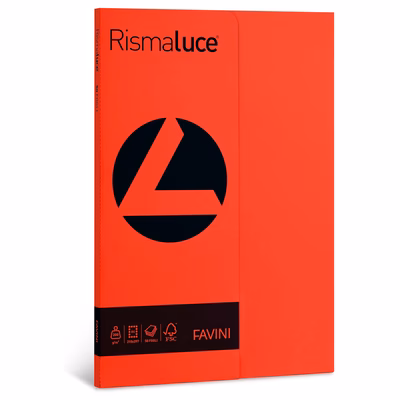 Immagine di Cartoncino favini rismaluce a4 g200 scarlatto risma da 50 fogli