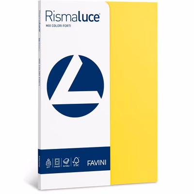 Immagine di Cartoncino favini rismaluce a4 g200 mix 5 colori assortiti risma da 50 fogli