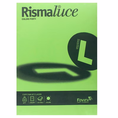 Immagine di Cartoncino favini rismaluce a4 g200 pistacchio risma da 125 fogli