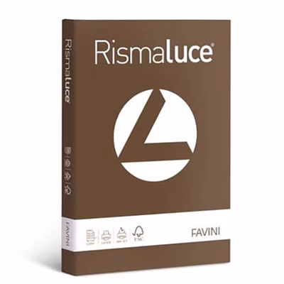 Immagine di Cartoncino FAVINI Rismaluce A4 g200 marrone risma da 125 fogli