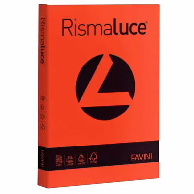 Immagine di Cartoncino FAVINI Rismaluce A4 g140 rosso scarlatto risma da 200 fogli