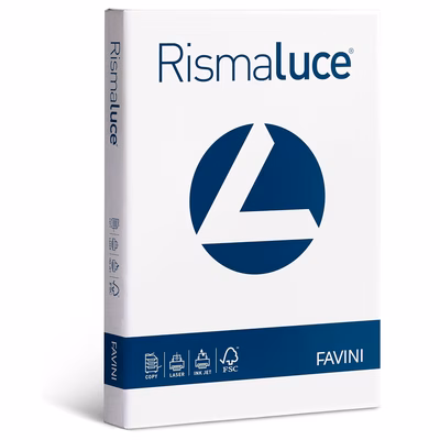 Immagine di Cartoncino FAVINI Rismaluce A4 g120 bianco risma da 250 fogli
