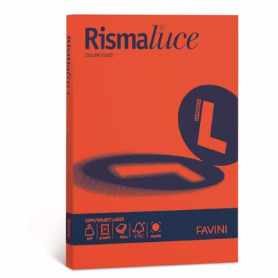 Immagine di Cartoncino favini rismaluce a3 g200 rosso scarlatto da 125 fogli