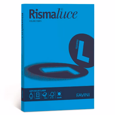 Immagine di Cartoncino favini rismaluce a3 g200 azzurro risma da 125 fogli