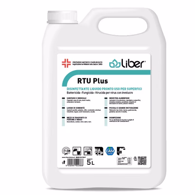 Immagine di Disinfettante batterico RTU PLUS pronto uso 5 litri P.M.C. Reg. n. 20826