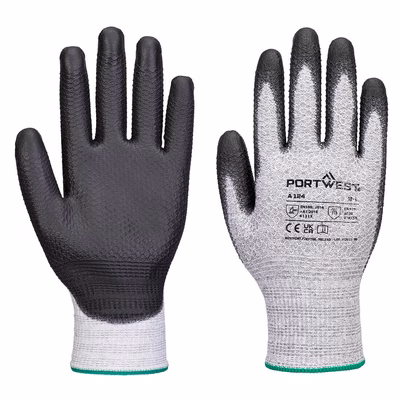 Immagine di Guanto grip 13 in pu diamond knit (pk12) PORTWEST A124 colore grigio/nero taglia XXXL