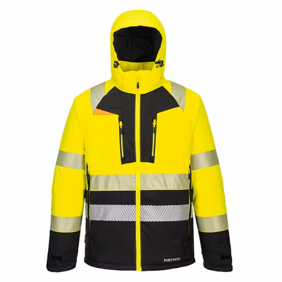 Immagine di Dx4 giacca invernale alta visibilità classe 2 PORTWEST DX430 colore Yellow/Black taglia XXXXL
