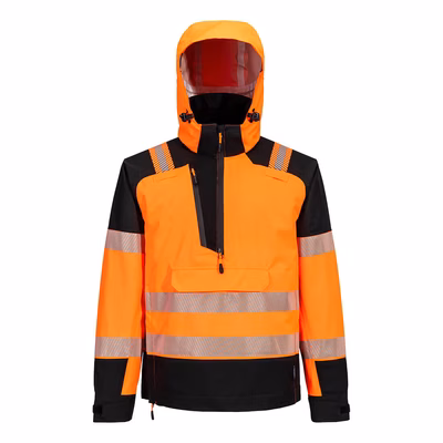 Immagine di Giacca impermeabile pw3 hi-vis (3l) PORTWEST T161 colore arancione/nero taglia S