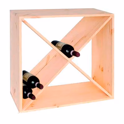 Immagine di Portabottiglie in abete massello ALBERIAMO cubo 24 posti