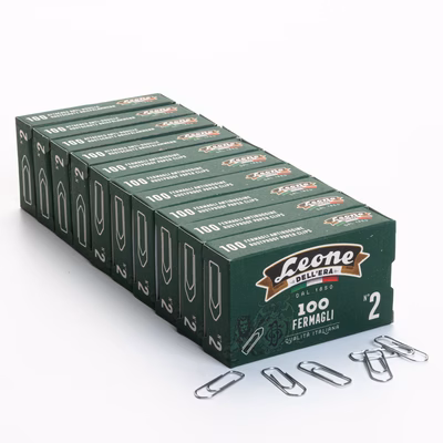 Immagine di Fermagli antiruggine LEONE n. 2/mm 26 scat. 100 pz