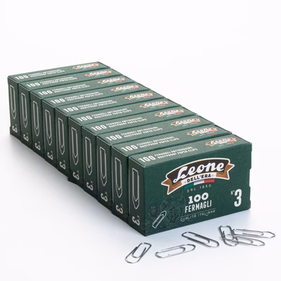 Immagine di Fermagli antiruggine LEONE n. 3/mm 28 scat. 100 pz