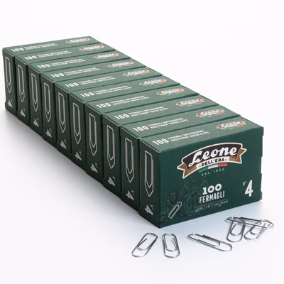 Immagine di Fermagli antiruggine LEONE n. 4/mm 32 scat. 100 pz